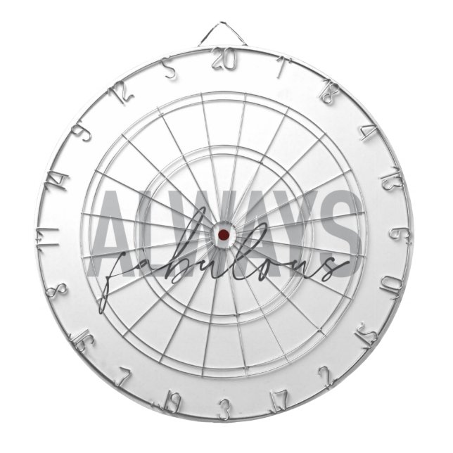 Modern, enkel, trendig-typografi, alltid uppsåtlig darttavla (Framsidan)