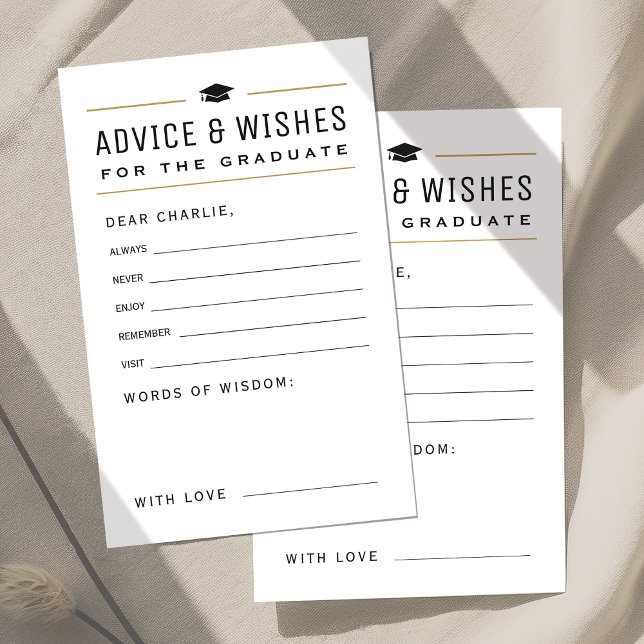 Modern enkel typografi av råd och önskemål från St (Modern Simple Typography Graduate advice & wishes)