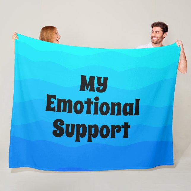 modern enkel typografi elegant akvblått lustigt fleecefilt (På plats)