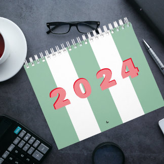 Modern enkel typografi - randad kalender