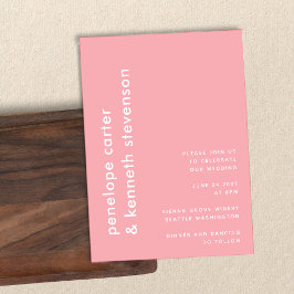Modern enkel typografi | RO ROSA BRÖLLOP Inbjudningar