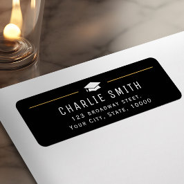 Modern enkel typografi Student Returadress Returadress Etikett