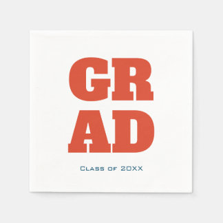 Modern enkel typografi Studenten Red Pappersservett
