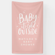 Modern enkel typografi vintern babydusch party