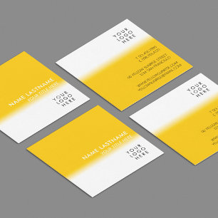 Modern enkel, unik Logotyp Bright Gult vit Fyrkantigt Visitkort