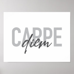 Modern, enkel, urban, coola design Carpe Diem Poster