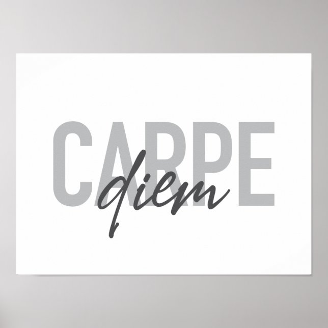 Modern, enkel, urban, coola design Carpe Diem Poster (Framsidan)
