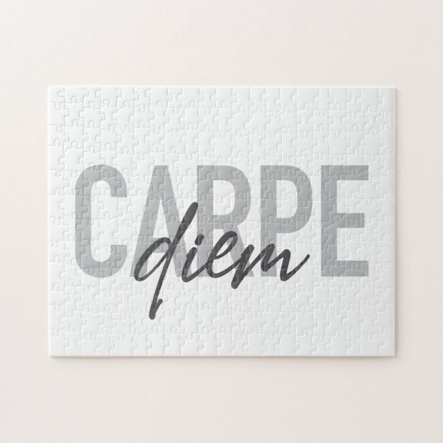 Modern, enkel, urban, coola design Carpe Diem Pussel (Horisontell)