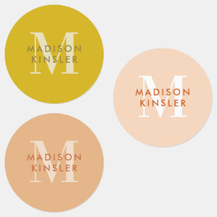 Modern enkel ursprunglig Boho-vattentät Namn-etike Klistermärke