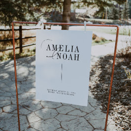 Modern enkel välkomstskylt för Elegant bröllop