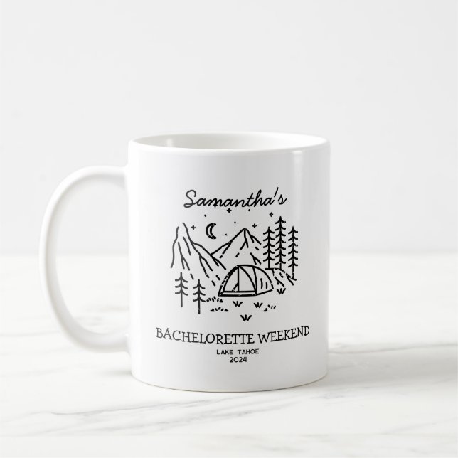 Modern Enkel Vandring Camping Möhippa Fest Kaffemugg (Vänster)