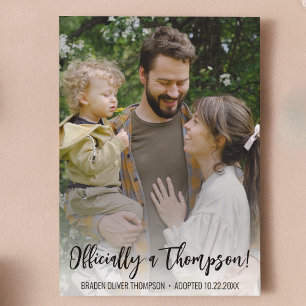 Modern enkel varning för fotoadoption meddelande