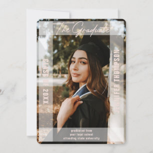 Modern enkel Vellum Photo Studenten Meddelande