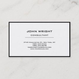 Modern enkel, vit, attraktiv Snyggt Visitkort