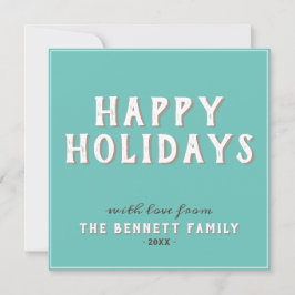 Modern enkel vit Glad helg Kort