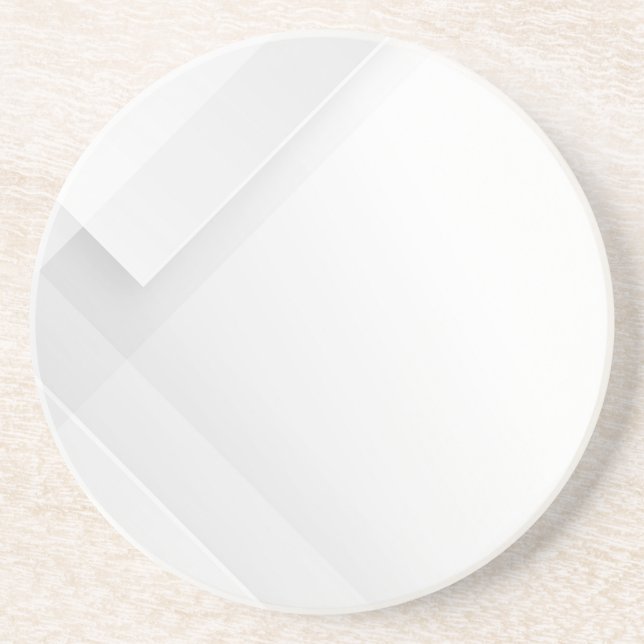 Modern Enkel Vit Marmor Rustik Pappers Coaster Underlägg (Framsidan)