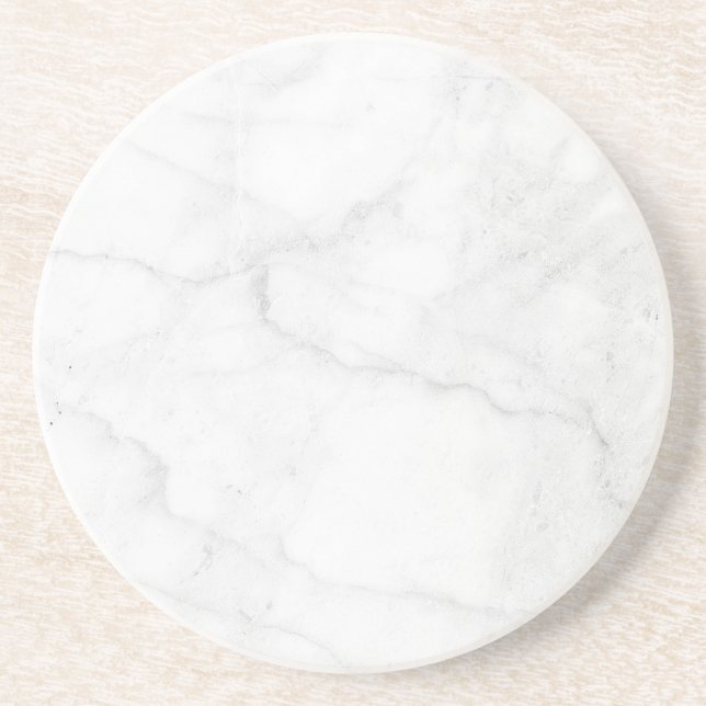 Modern Enkel Vit Marmor Rustik Pappersunderlägg Underlägg (Framsidan)