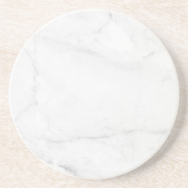 Modern Enkel Vit Marmor Rustik Pappersunderlägg Underlägg (Framsidan)