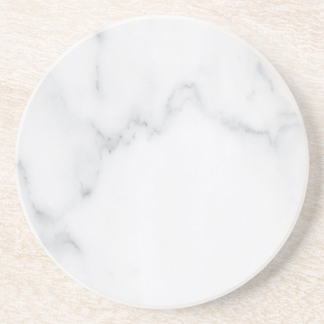 Modern Enkel Vit Marmor Rustik Pappersunderlägg Underlägg (Framsidan)