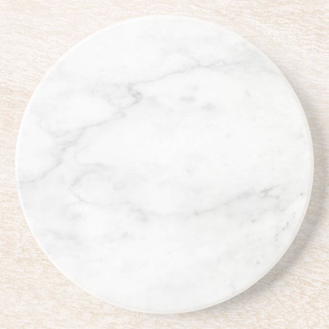 Modern Enkel Vit Marmor Rustik Pappersunderlägg Underlägg (Framsidan)