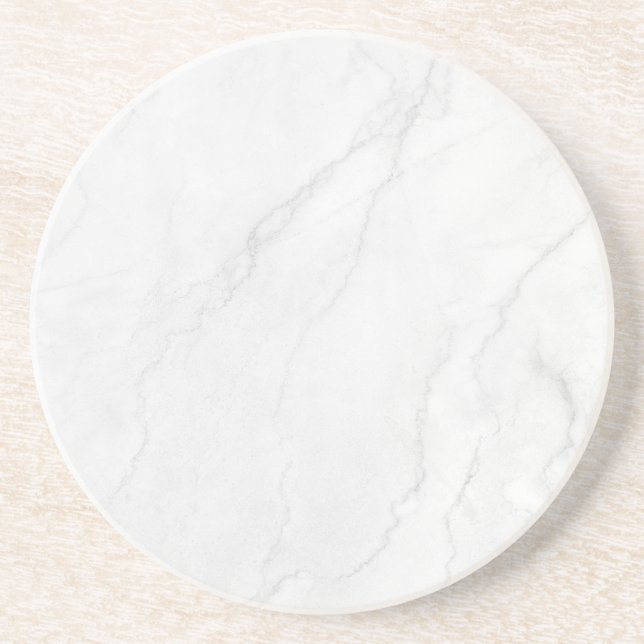 Modern Enkel Vit Marmor Rustik Pappersunderlägg Underlägg (Framsidan)