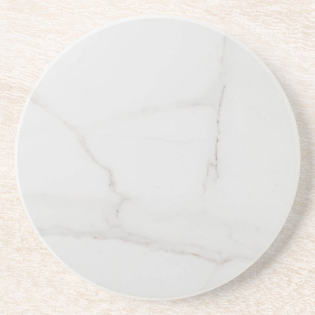 Modern Enkel Vit Marmor Rustik Pappersunderlägg Underlägg (Framsidan)
