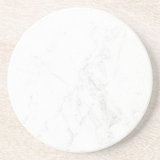 Modern Enkel Vit Marmor Rustik Pappersunderlägg Underlägg (Framsidan)