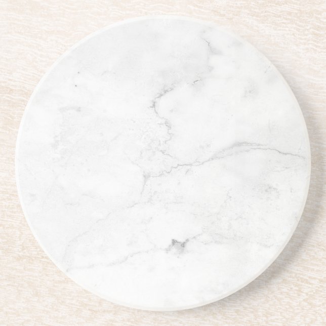 Modern Enkel Vit Marmor Rustik Pappersunderlägg Underlägg (Framsidan)