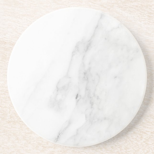 Modern Enkel Vit Marmor Rustik Pappersunderlägg Underlägg (Framsidan)