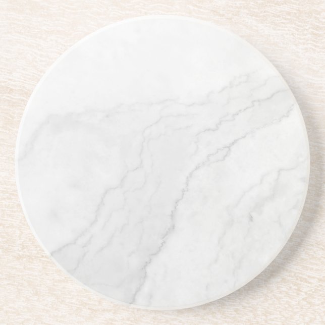 Modern Enkel Vit Marmor Rustik Pappersunderlägg Underlägg (Framsidan)