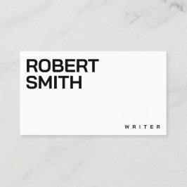 Modern enkel vit och svart Affärskort Visitkort