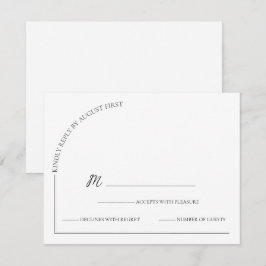 Modern enkel vit svart OSA kort