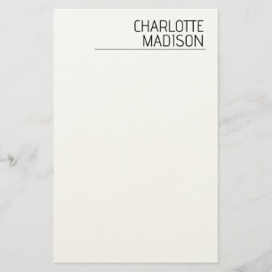 Modern Enkel Vit Trendig Minimalistisk Enkel Brevpapper