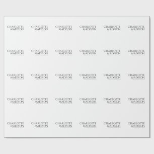 Modern Enkel Vit Trendig Minimalistisk Enkel Presentpapper