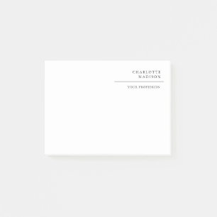 Modern enkel vit Trendig - minimalistisk slapp Post-it Block