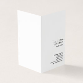 Modern enkel vit Trendig - minimalistisk slapp Visitkort