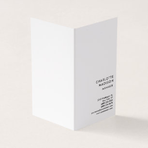 Modern enkel vit Trendig - minimalistisk slapp Visitkort