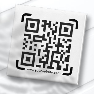Modern enkel webbplats för QR-kod för Business Sca Magnet