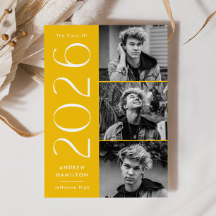 Modern enkelhet Gult 3 Foto 2025 Studenten Meddelande