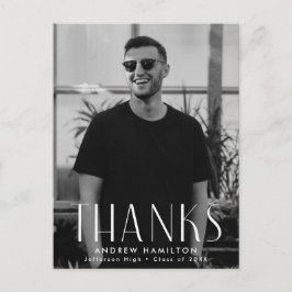 Modern enkelhet i Photo Studenten Tack Vykort