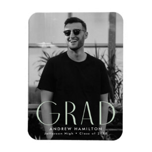 Modern enkelhet Mint Photo Studenten Magnet