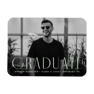 Modern enkelhet Mint Photo Studenten Magnet