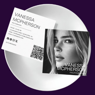 Modern, enkelt, minimalistiskt professionellt foto fyrkantigt visitkort