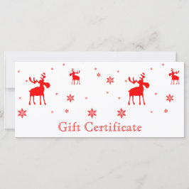 Modern enkelt Rött moose Snöflingor-presentkort