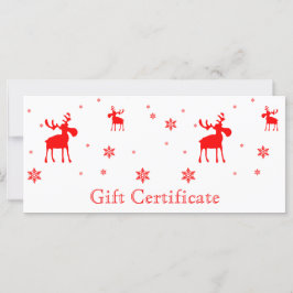 Modern enkelt Rött moose Snöflingor-presentkort