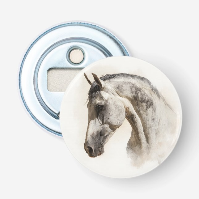 Modern Equestrian Elegant Lusitano-häst Flasköppnare (Framsidan)