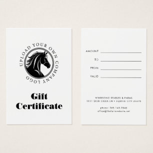 Modern Equestrian Horse Riding Lessons Gift Visitkort