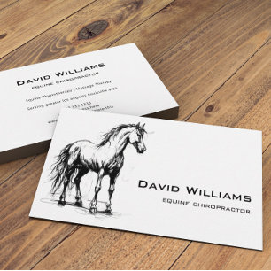 Modern equine Chiropractor Physioterapist Visitkort