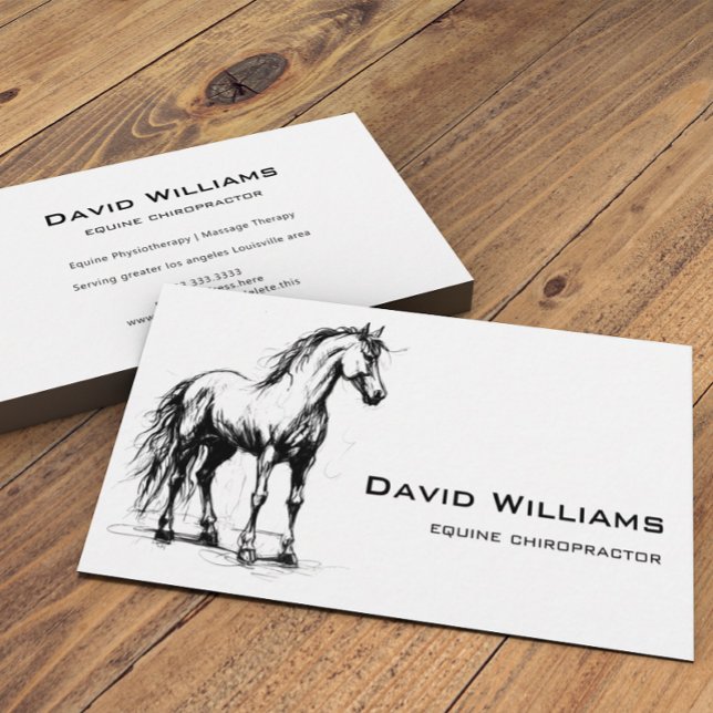 Modern equine Chiropractor Physioterapist Visitkort (Skapare uppladdad)