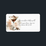 Modern Espresso Martini Theme Return Address Label Adressetikett<br><div class="desc">Lägg till en nyare fläck i dina kuvert med dessa unika returetiketter designade i ett espresso martini-tema. Med en skarp vit bakgrund och en handmålad illustration av en espresso martini kombinerar dessa etiketter en lekfull charm med elegant stil. Namn och adress visas i ett modernt, handskript som parats med ett...</div>